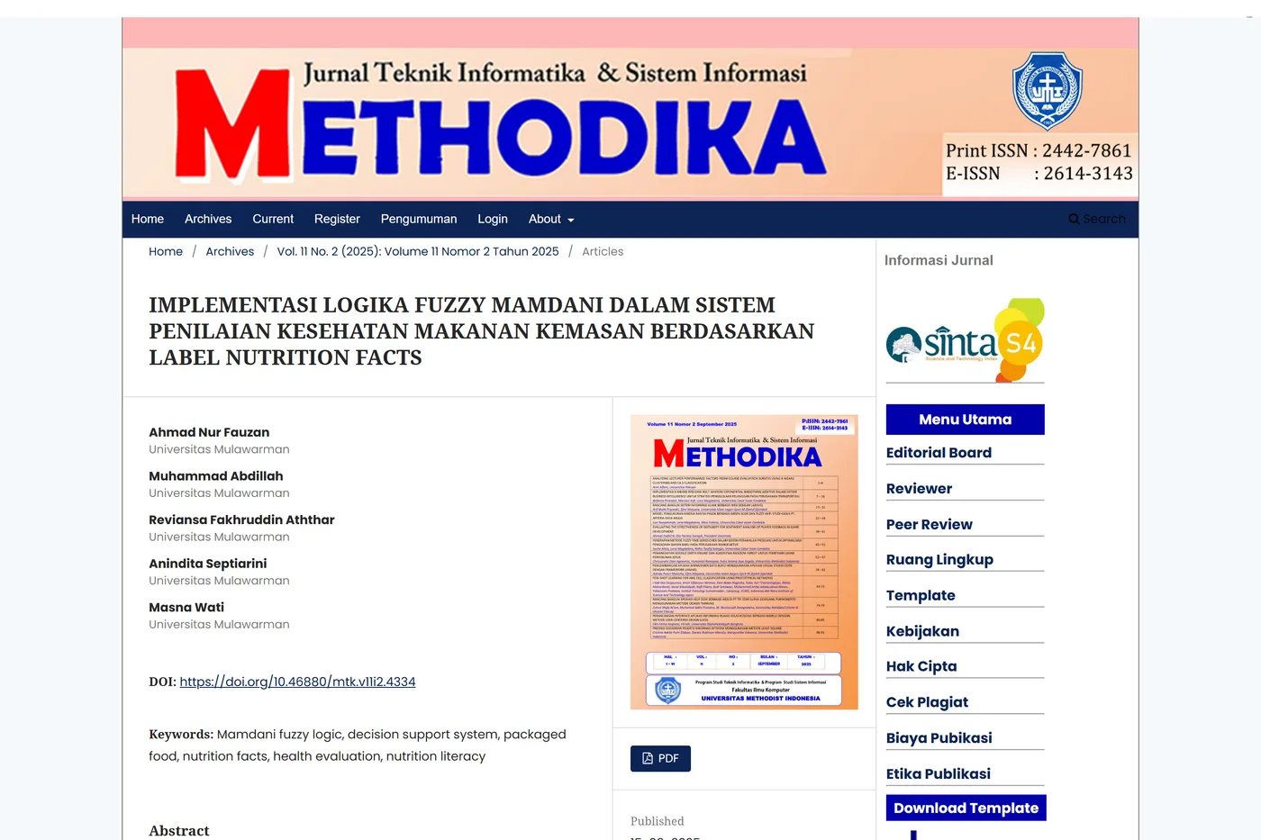 Fuzzy Mamdani Food-Health Rating — preview